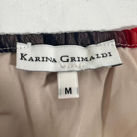 NWT Karina Grimaldi REVOLVE Brava One Shoulder Maxi Dress Sheer Multicolor M - Picture 3 of 16